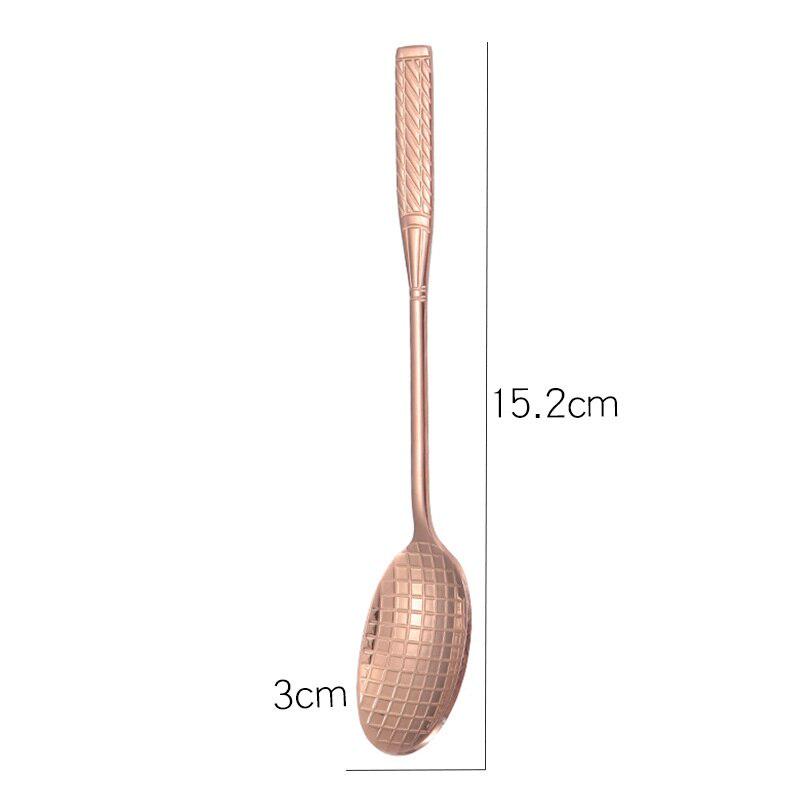 1PC Stainless Steel Badminton Racket Coffee Spoon Colorful Ice Cream Tea Spoon Drinkware