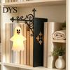 Gothic Home Decor Accent Halloween Bookshelf Light, Vintage Metal Decorative Shelf Lamp, Battery Powered Classic Interior Design Accents Warm