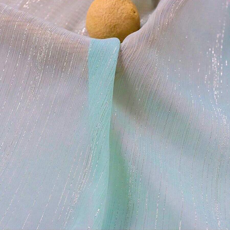 Dance Wear Fabric Blouse Metallic Lurex Organza Crepe 100% Polyester Glitter Fabric Wedding Girls Lightweight Breathable