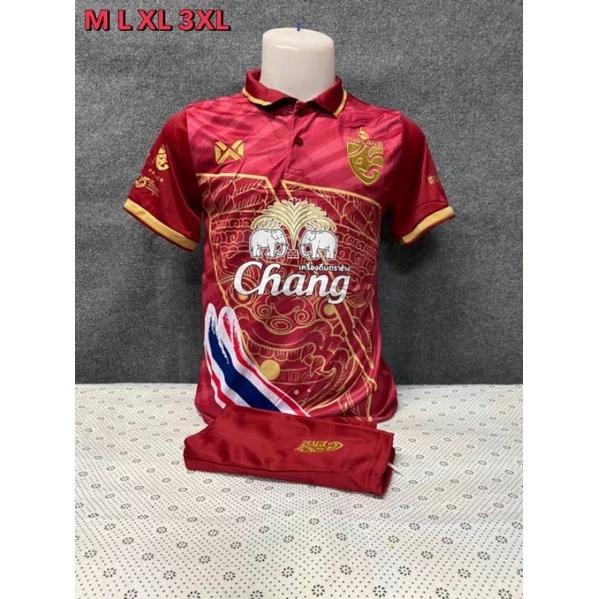 THAILAND National Football Soccer Vintage Shirt Polo Flag Unisex Men Women Training JERSEY Print Quick Dry Short Sleeve Uniform Elephant Badge Logo