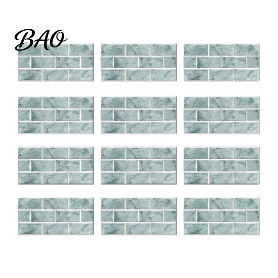 Cover Wall Defects Stickers Self-Adhesive PVC Tile Stickers, Waterproof Mosaic Pattern Decals for Kitchen Bathroom Renovation Supplies Home