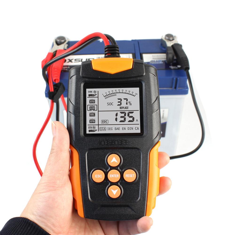 12V/24V LCD Digital Battery Analyzer Car Charge Diagnostic Tool SOH SOC CCA IR Measurement Device Car Battery Tester