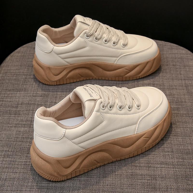 

Маленькие белые туфли детские весенние новые женские студенческие повседневные спортивные универсальные кеды для скейтборда уличная съемка 40 бежевый