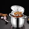 Oală pentru Filtru Ulei cu Mâner Binaural Oală din Oțel Inoxidabil pentru Untură Cană pentru Depozitare Untură Alimente Prăjite