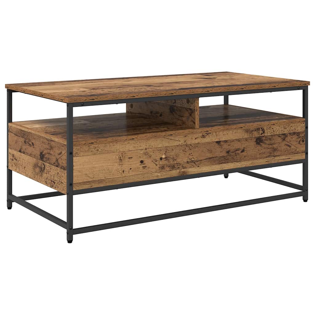 Coffee Table Reclaimed Wood Look 100 x 51 x 45 cm Engineered Wood