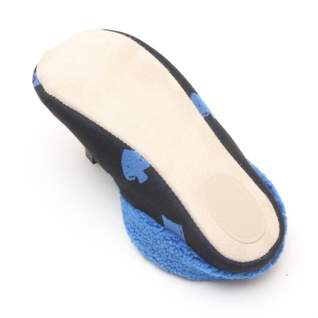 ATSUKO MATANO Alice Short Boots Room Room Cute [Matano Atsuko, Slippers, Boots, Shoes, Jacquard] (Blue)