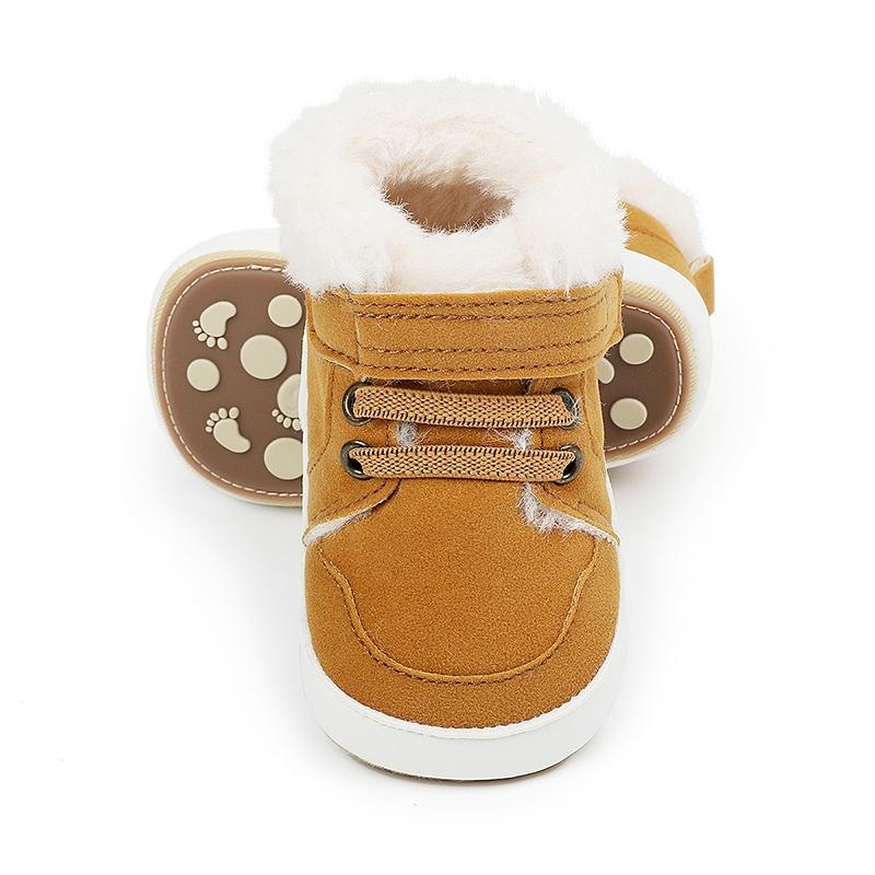 Infant Baby Kids Flat Non-slip Warm Sneaker First Walking Shoes
