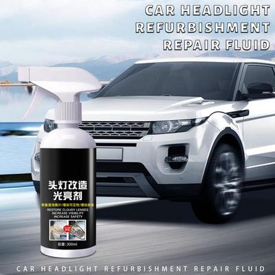 Scheinwerferreiniger, Autoscheinwerfer-Reparaturmittel, Scheinwerfer-Beschichtungsmittel, 300 ml, Scheinwerfer-Reinigungsspray zur Wiederherstellung stumpfer und vergilbter
