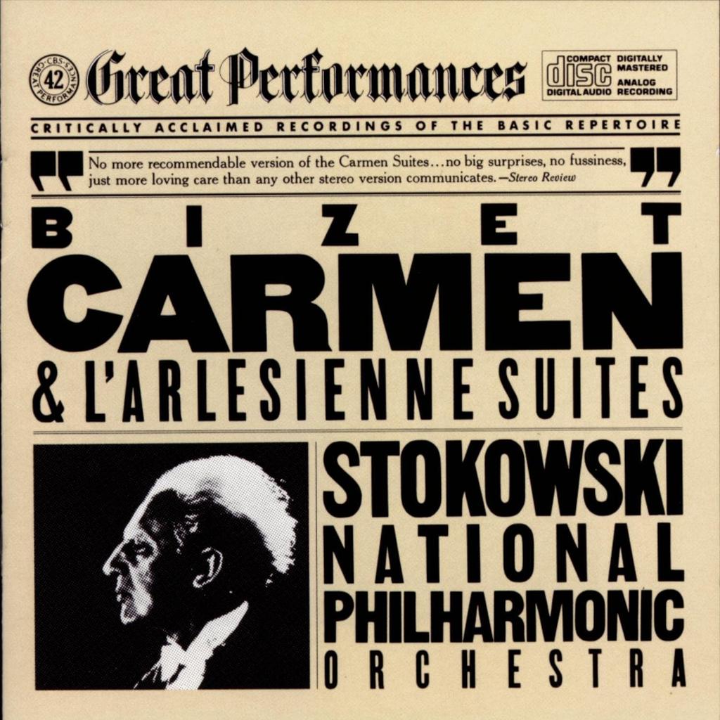 CD BIZET STOKOWSKI; NATIONAL PHIL ORCH - Carmen & L'Arlesienne Suites MYK37260 Non Japan Classical Used