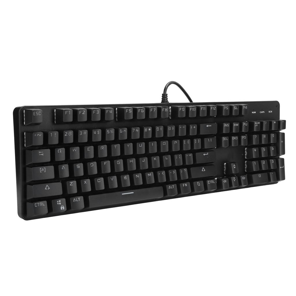 Game Keyboard Mechanical Blue Switch 104 Keys Color Hybrid E-Sport Computer Accessories(Black )