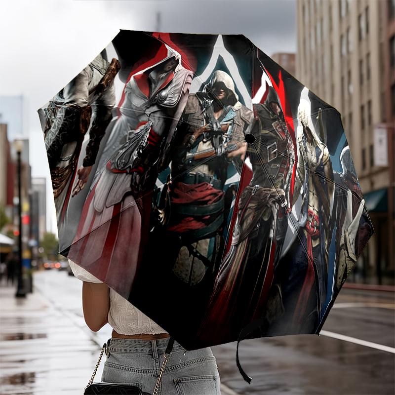Assass Warrior Umbrella 8-Frame for Travel, camping, Casual Lightweight Portable Umbrella, Essential for every family Holidays Gift