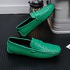 Herren Mokassins Loafer Fahrschuhe Komfort Leder Flats Lässige Slipper Übergröße Farbe Blau Erbsenschuhe Übergröße