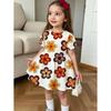 Cute Polka Dot Bow Dress for Girls Casual Short Sleeve Dress Comfortable Girls Clothes Summer Tops Children's Clothing