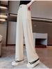 2024 Girls' Summer Ice Silk Straight-Leg Pants - Thin, Loose, Long-Leg Design for Big Kids