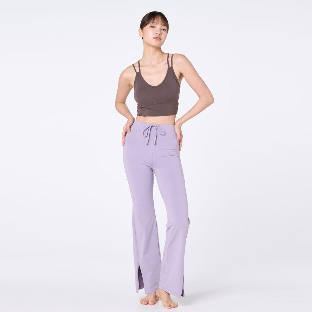 OZEZ Ozpn2130 Vintage Washed Flare Yoga Pants - Purple Pink