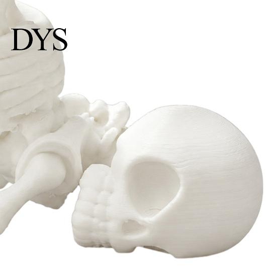 PLA Plastic Skeleton Break Dancing Figurine, 3D Printed Posable Articulated Skull Statue, Unique Desk Accessories Funny Handstand Decor, Novelty