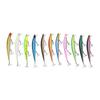 11 Pcs Simulation Minnow Lure Plastic Fishing Bait Fishing Accessories with 3 Hooks for Bass Freshwater