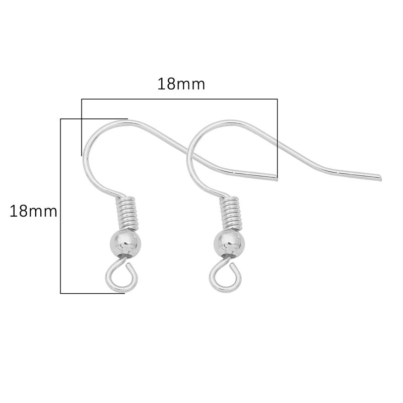 

20 шт. медный крючок, очаровательные ювелирные изделия для самостоятельного изготовления серег, ювелирных изделий 18x18mm gainsboro