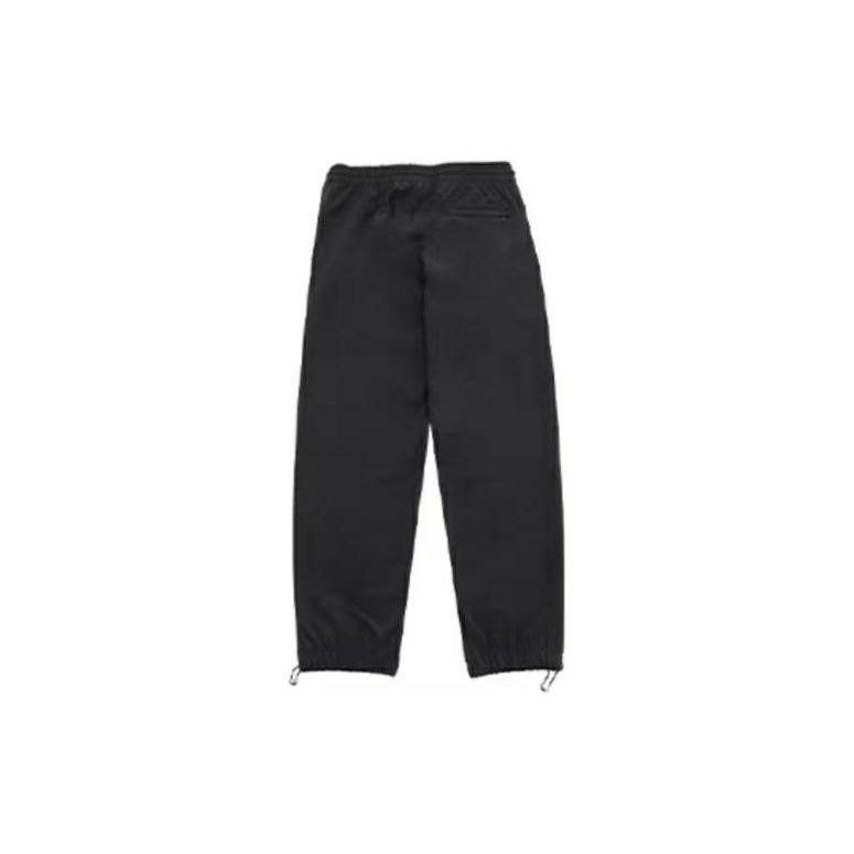 Li Ning Solid Color Elastic Warm Casual Pants Men Bottoms Black AKXR537-2