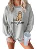Stylish Cozy Thick Warm Plush Hoodie with Round Neck and Long Sleeves