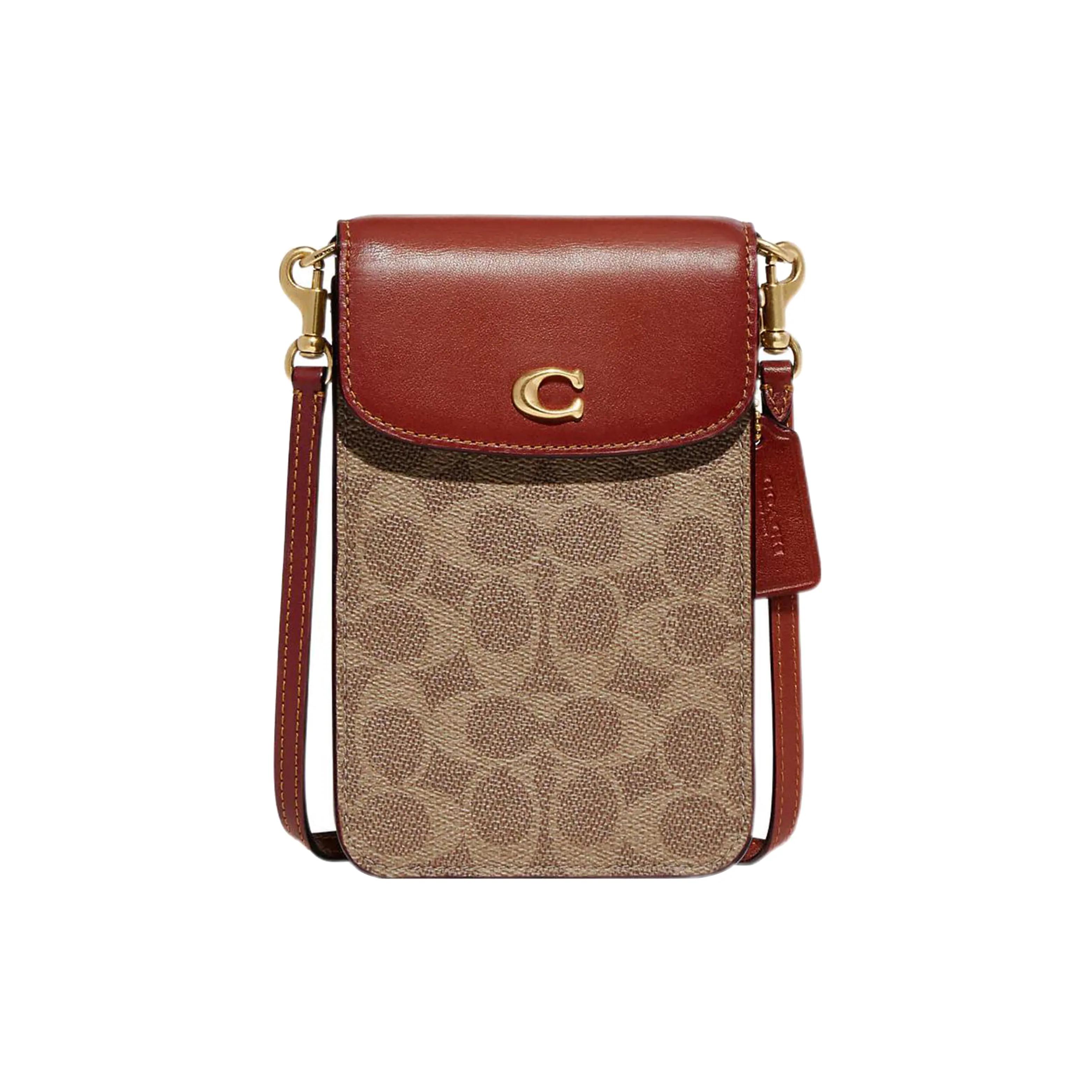 COACH Coated Canvas Refined Calfskin Cell