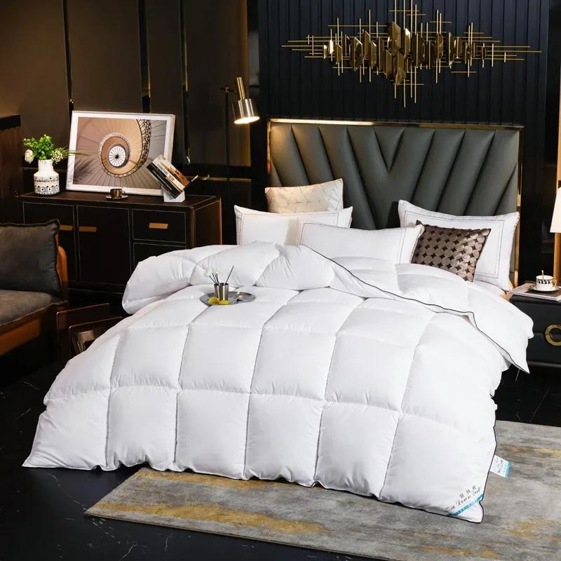 Cotton thickened duvet 95 white goose down core quilt double down winter quilt 150x200cm 1.5kg