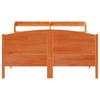 Solid Wood Bed without Mattress Wax Brown 135 x 190 cm Pine Wood