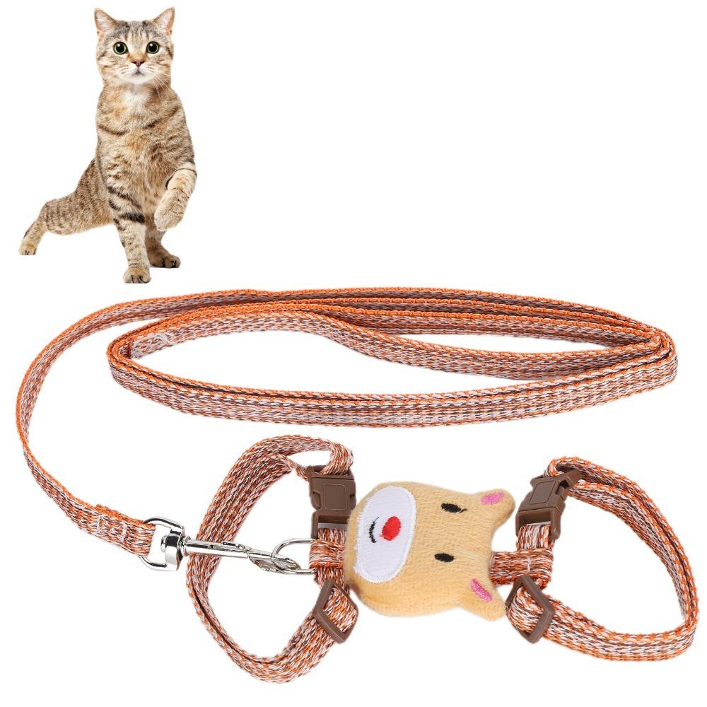 Escape-Proof Cat Harness with Leash Adjustable Pet Walking Harness Outdoor Use