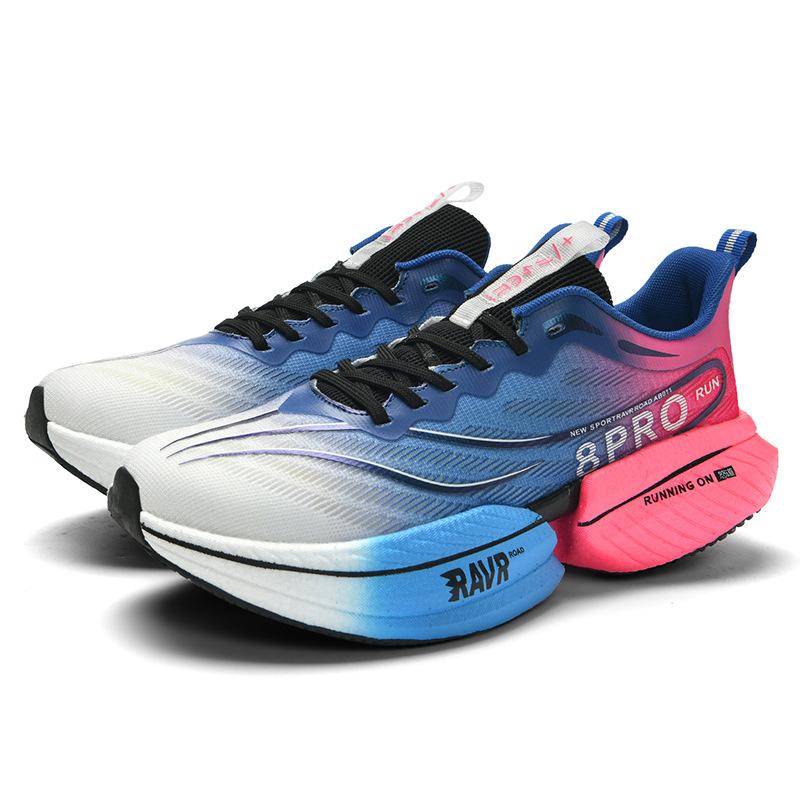 8 running shoes men's new breathable sports students professional carbon plate shock absorption racing shoes women
