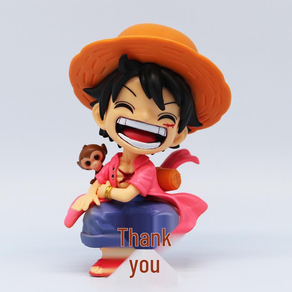 Laughing Luffy & Zoro Figurine – Straw Hat Crew Desktop & Car Ornament