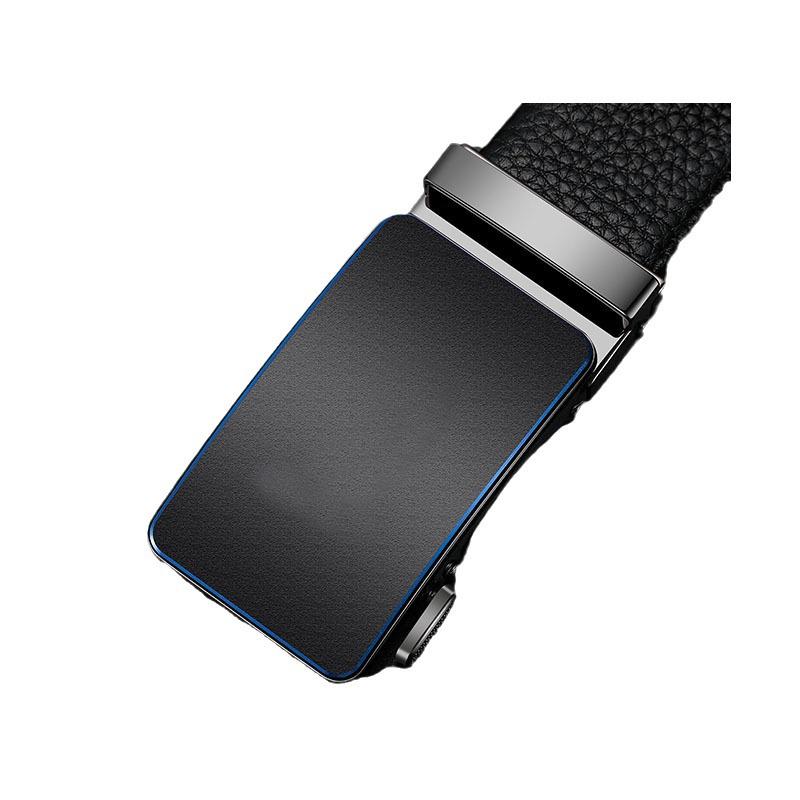 Herren Premium Echt Rindsleder Gürtel mit Legierung Automatikschließe