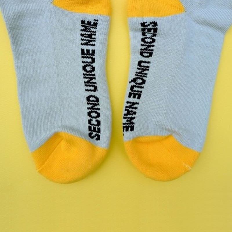 SECOND UNIQUE NAME SUN SOCKS STRAP LIGHT grey YELLOW