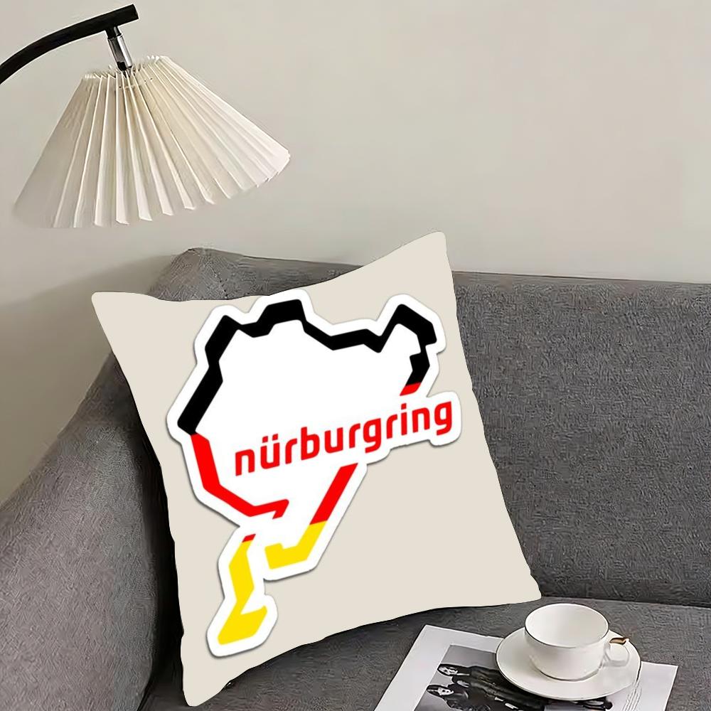 NNurburGRing Sport Car Cushion Cover Pillowcase Ultra Soft Skin Friendly Fabric Cloud Like Comfort Concealed Zipper