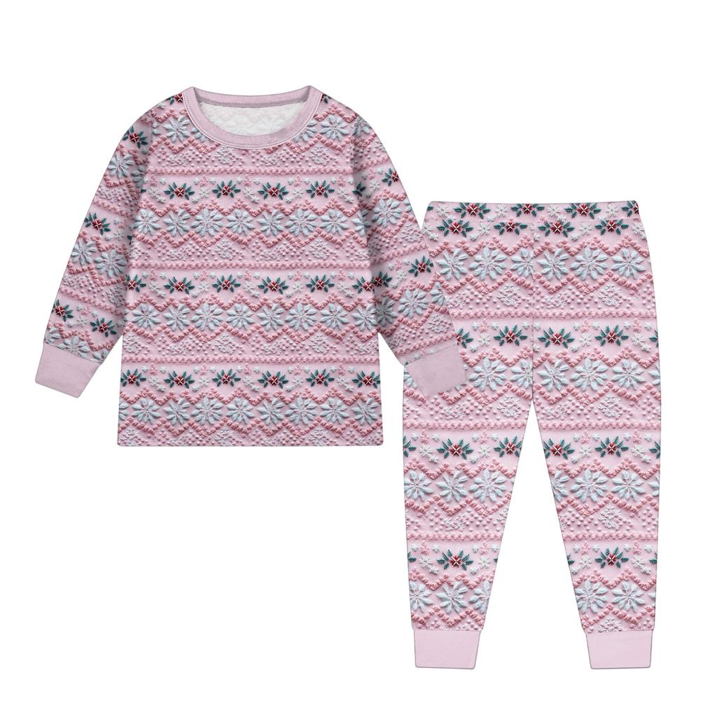 Children's Fashion Suit Skirt Round Neck Long Sleeve Top Pants