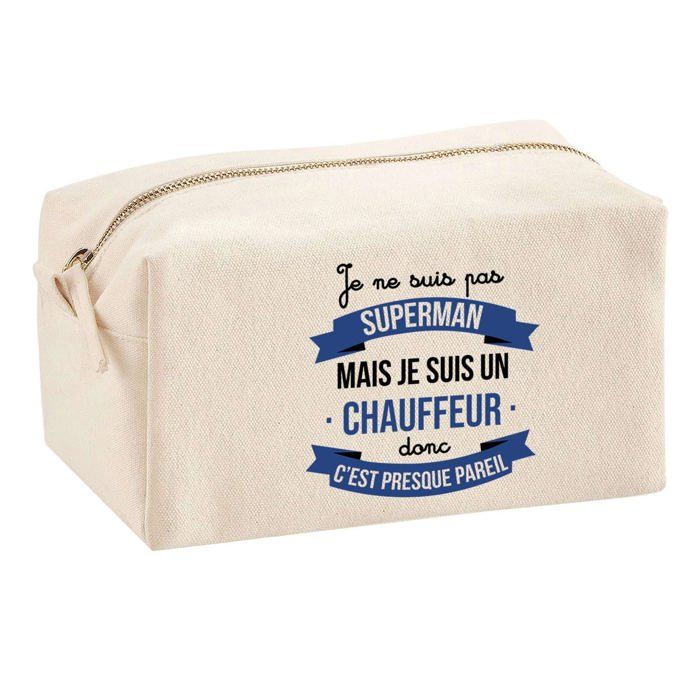 Trousse multifonction Chauffeur Superman Cadeau Anniversaire Noël Collègue Départ Retraite | Trousse Scolaire Fournitures Bureau