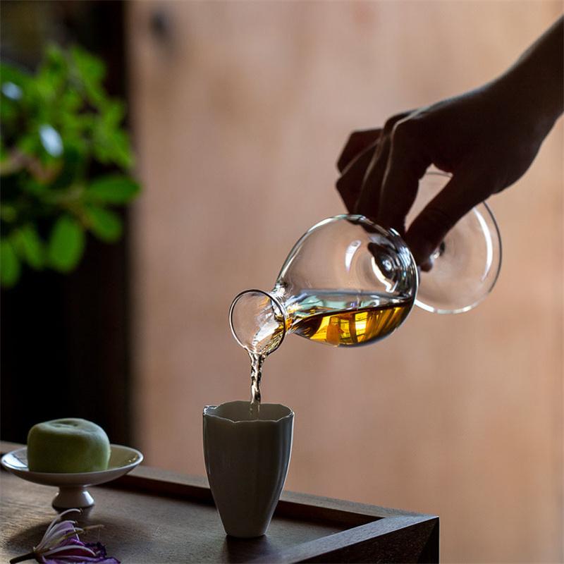 200ml Goblet Design Glass Tea Dispenser Personality Green Tea Cup Sober Tea Set Sake Dispenser Tea Set Accessories