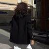 Korean Style Short Black Woolen Coat Women's Woolen Coat Autumn and Winter New Style Small Woolen Coat Coat