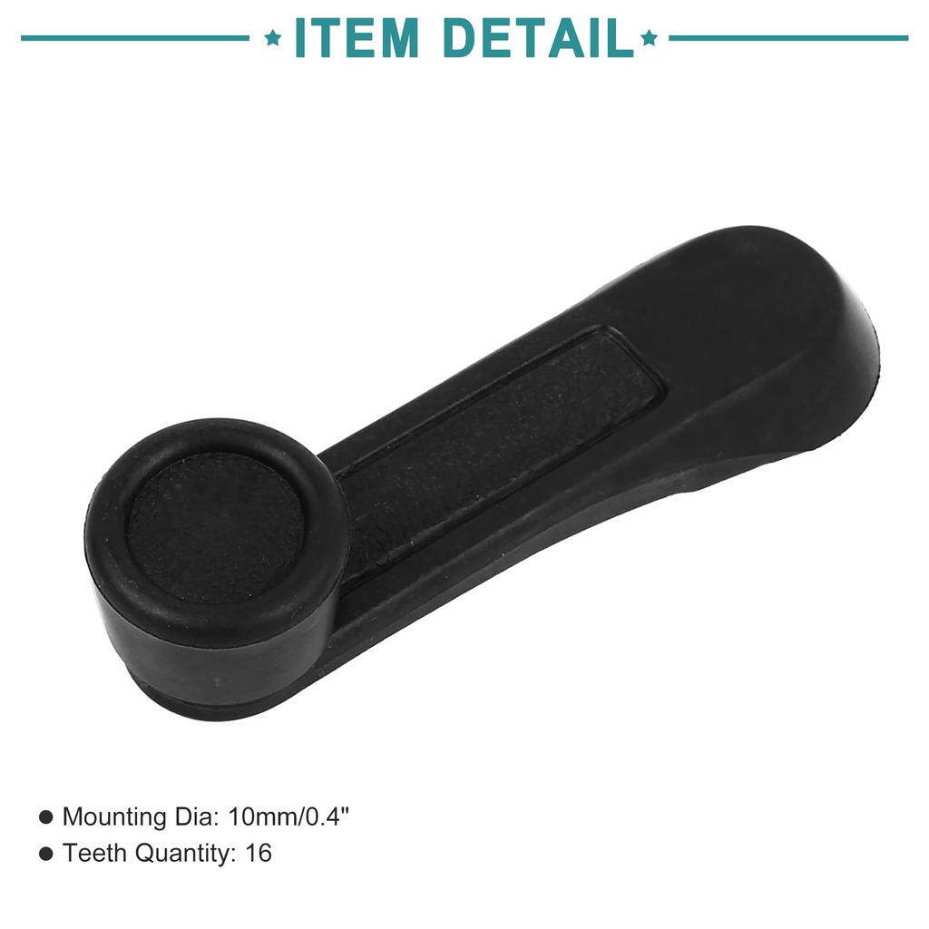 ACROPIX Autotür Fenster Dunkler Kurbelgriff Hebel Kunststoff Universal 11cm Länge Schwarz 1 Stück