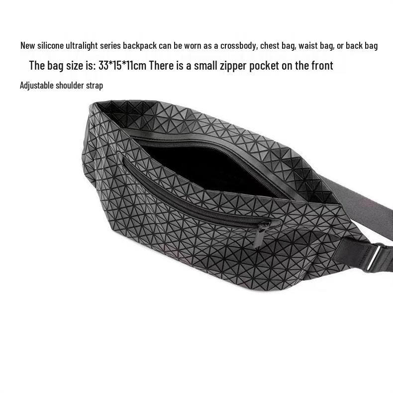 2024 Japan Diamond Pattern Unisex Crossbody Waist and Chest Bag - Casual Fashion Street Small Messenger Bag