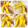 Slow-Rising Ripe Banana Squeeze Toy Soft TPR Fidget for Stress Relief Realistic Fruit-Themed Decompression Gadget for Kids Adults Portable Novelty