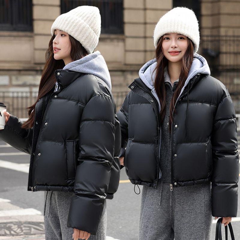 Winter Hooded Cotton Coat Women Short Thickened Warm Jacket Fashion Outwear