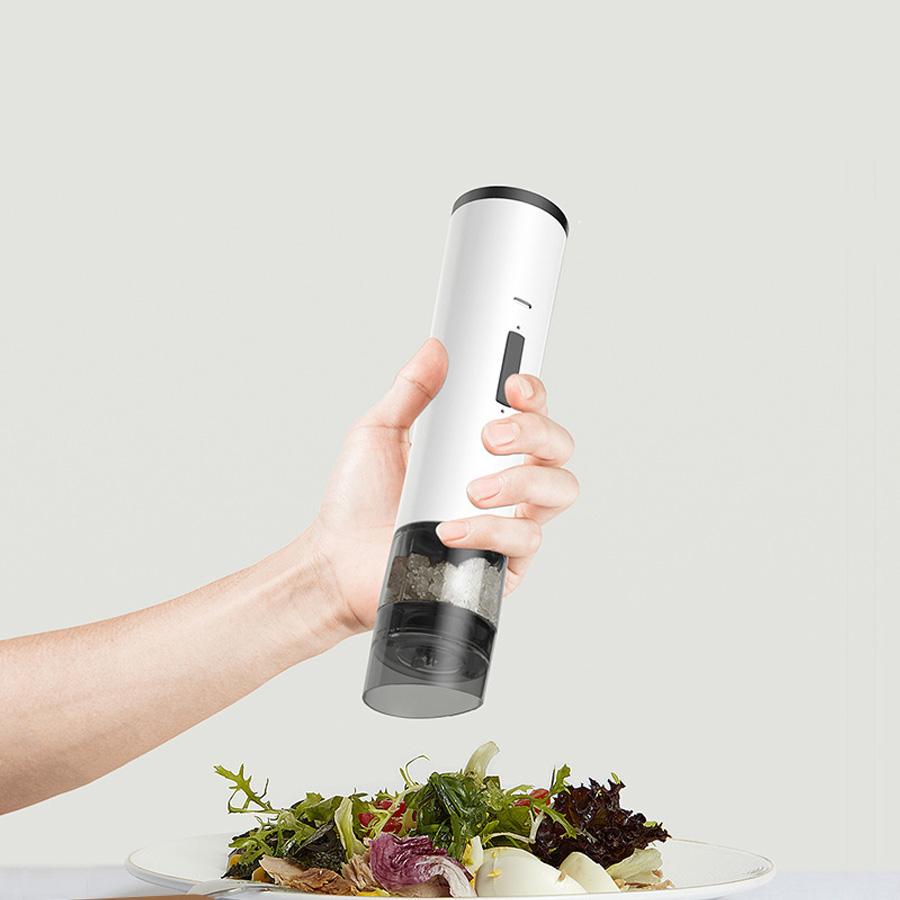 Electric Salt Pepper Grinder Freshly Ground Pepper Spice Powder Grinder With Adjustable Roughness kitchen Tool USB Rechargeable