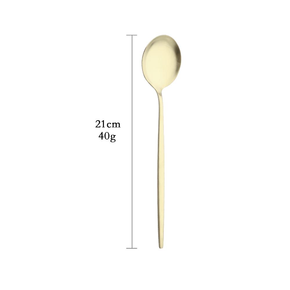 Mattes Champagner Besteckset Edelstahl Geschirr Heim Abendessen Gabel Teelöffel Dessertmesser Küchenbesteckset