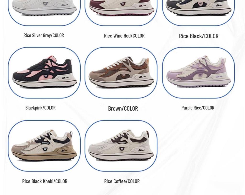 Warrior Damen Frühherbst 2025 Sneaker - Vielseitige Dad-Schuhe mit dicker Sohle