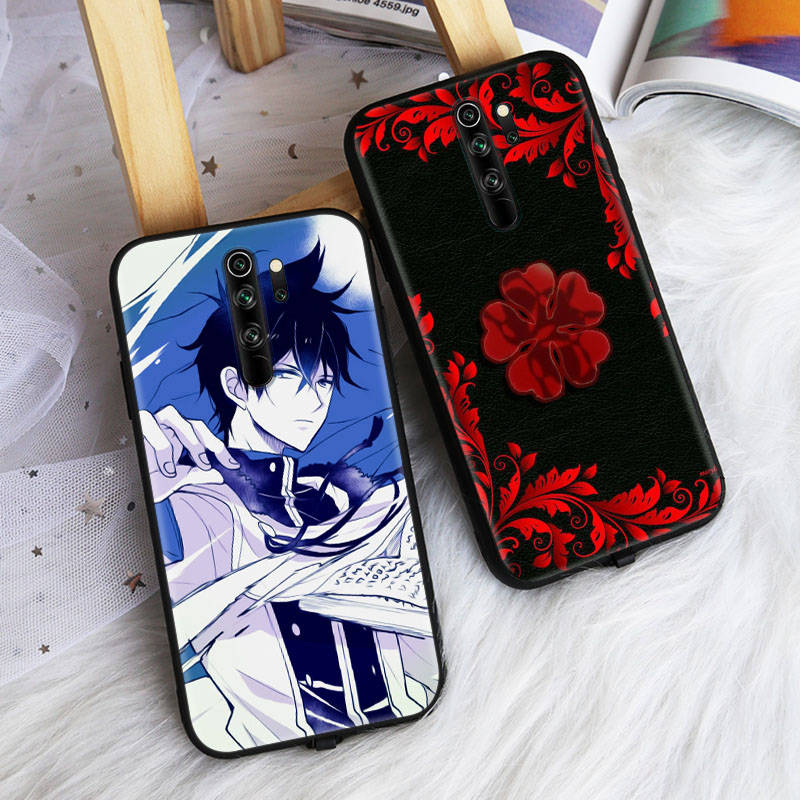 Black Case for Xiaomi Poco X6 X4 M5 M6 F5 F6 C65 C55 C50 C51 C40 Pro Redmi 14C A3X 13C 12C 11T 10A 9C Note 7 6 8A Plus W-50 Black Clover