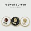 10pcs Red Rose Metal Buttons Cardigan Shirt Cuff Neckline Decorative Buttons Garments Sewing Buttons Sewing Accessories Diy