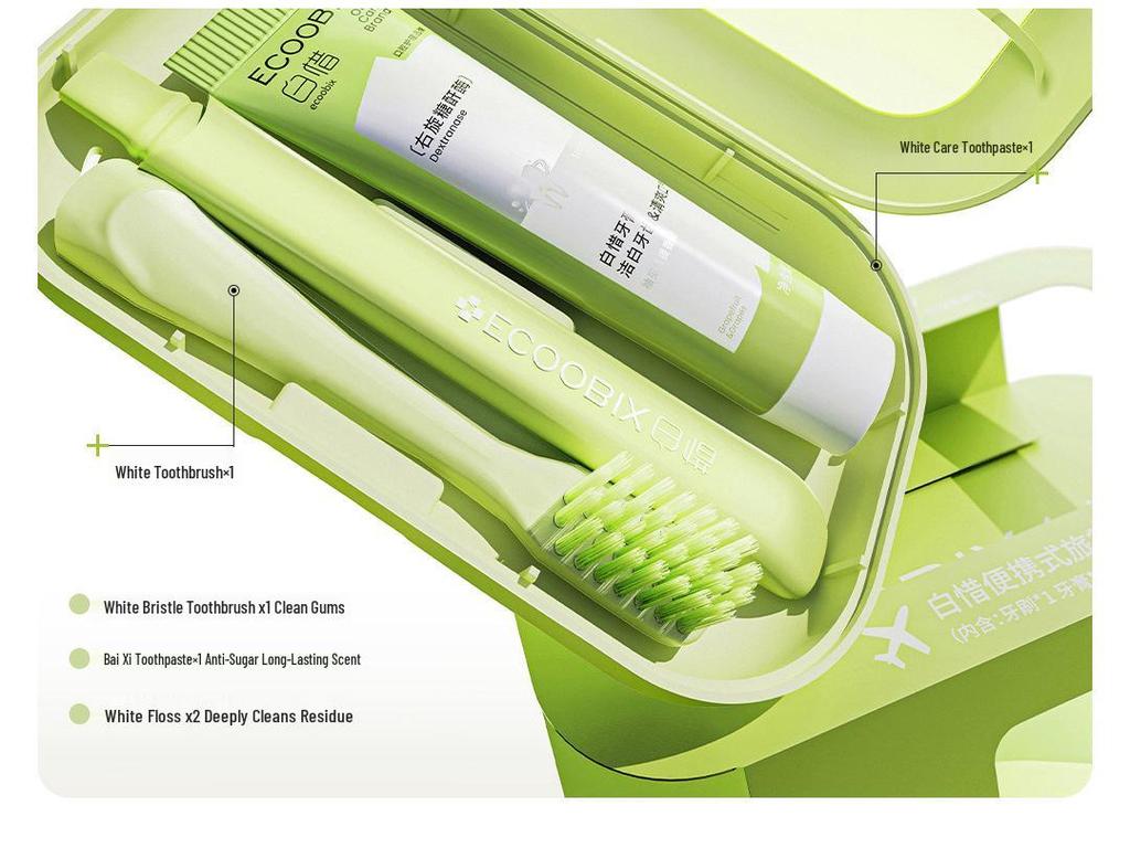 Bai Xi Reise-Zahnpasta & Zahnbürsten-Set - Kompakte, faltbare Essentials für Geschäftsreisen