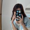 INS Fashion Blue Flower Phone Case For IPhone 16 Pro 15 14 13 12 11Promax XS XR 7 8 Plus Fashion Anti Fall Minimalist Cover Y2k