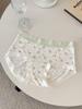 A091 Women's Colorful Candy Garden Mid-Waist Silk Briefs - Antibacterial, Breathable, Skin-Friendly.