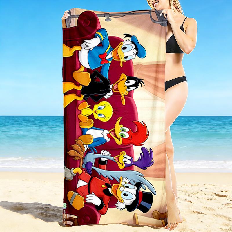 1Pc Cartoon Characters Beach Towel Quick Dry Multiuse For Beach Pool Gym Yoga Home Travel Christmas Halloween Xmas Gift S13